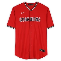 Maillot réplique rouge Nike autographié de Steven Kwan, Cleveland Guardians