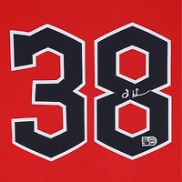 Maillot réplique rouge Nike autographié de Steven Kwan, Cleveland Guardians