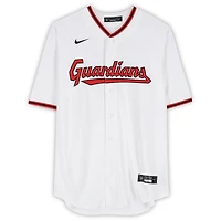 Maillot réplique blanc Nike autographié de Steven Kwan, Cleveland Guardians