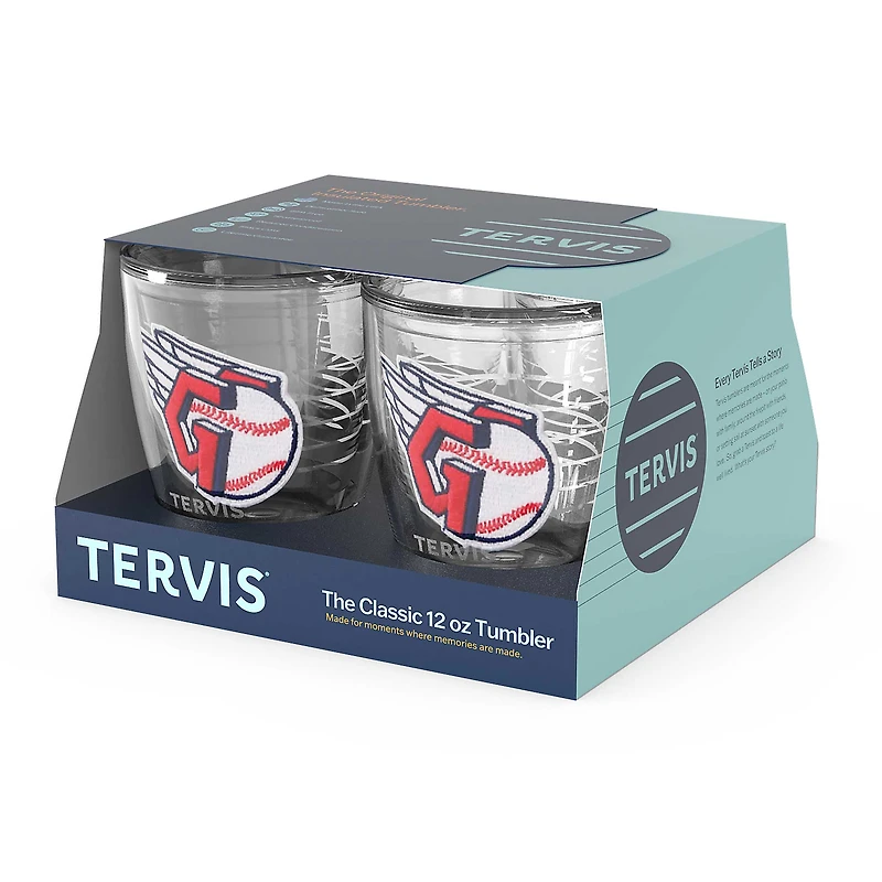 Tervis Cleveland Guardians Pack de quatre 12oz. Ensemble de gobelets emblème