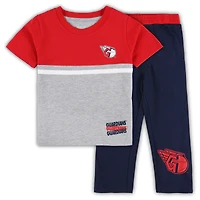 Ensemble t-shirt et pantalon Cleveland Guardians pour tout-petit, bleu marine rouge