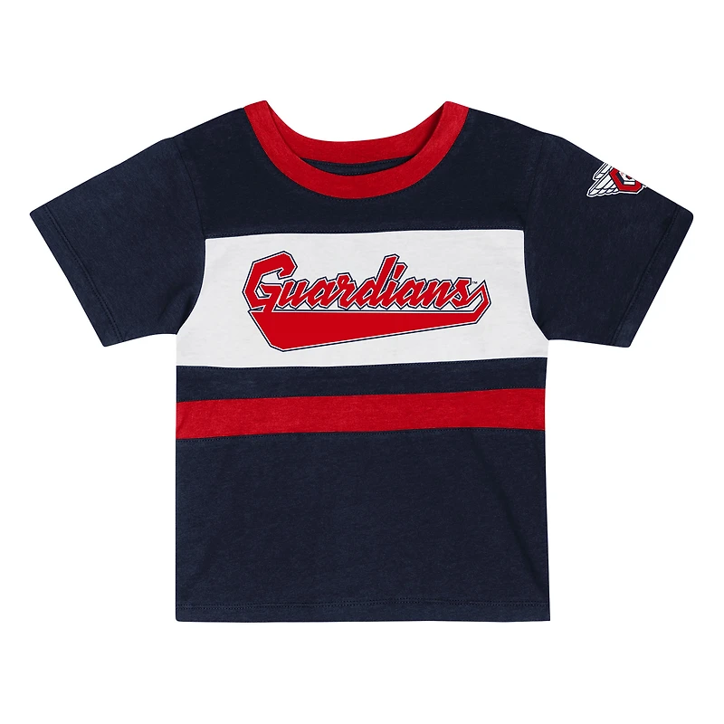 Ensemble t-shirt et short bleu marine Cleveland Guardians Bonus Ball pour tout-petit