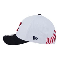Toddler New Era  White Cleveland Guardians Baseball 39THIRTY M-Crown Adjustable Hat