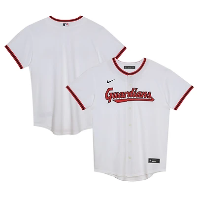 Toddler Nike White Cleveland Guardians Home Blank Replica Jersey