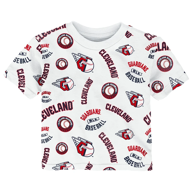 Toddler Outerstuff  White Cleveland Guardians Run Down T-Shirt