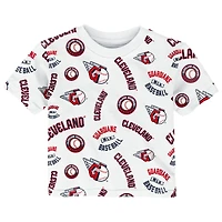 Toddler Outerstuff  White Cleveland Guardians Run Down T-Shirt