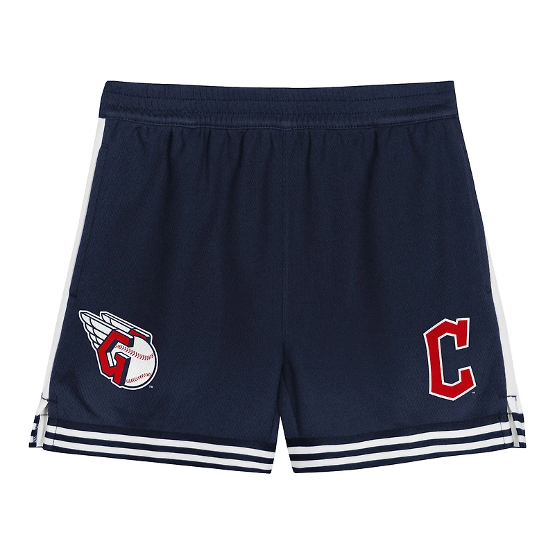 Toddler Red/Navy Cleveland Guardians Pinch Hitter Infielder T-Shirt & Shorts Set