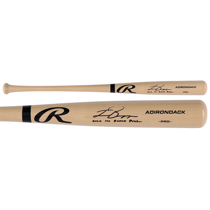 Travis Bazzana Cleveland Guardians Autographed Rawlings Pro Bat with "2024 1st Overall Pick" Inscription