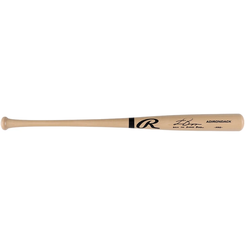 Travis Bazzana Cleveland Guardians Autographed Rawlings Pro Bat with "2024 1st Overall Pick" Inscription