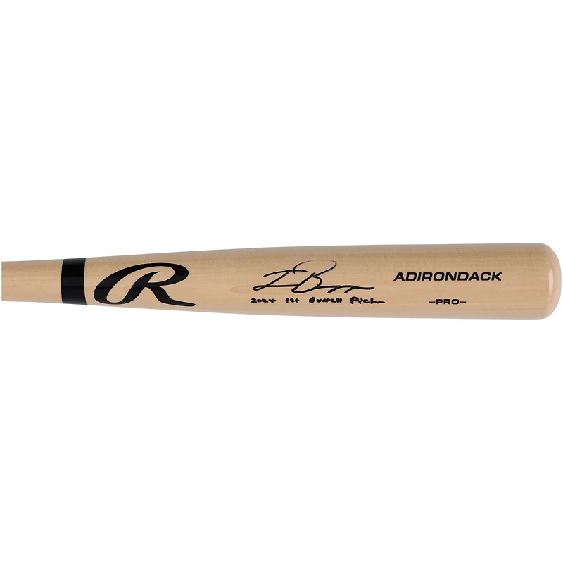 Travis Bazzana Cleveland Guardians Autographed Rawlings Pro Bat with "2024 1st Overall Pick" Inscription