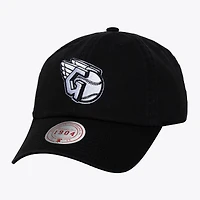 Casquette unisexe Mitchell & Ness Cleveland Guardians 1904 noire et blanche à sangle ajustable