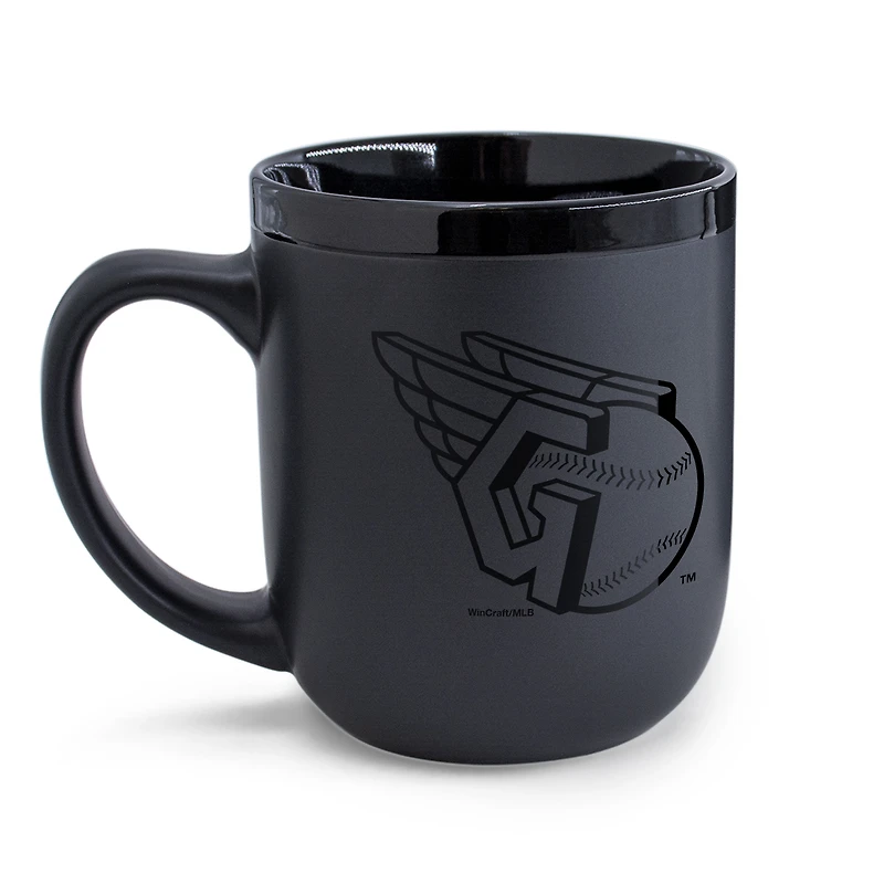 WinCraft Cleveland Guardians 17oz. Black Tonal Ceramic Mug