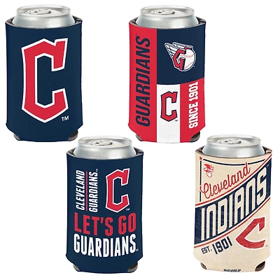 WinCraft Cleveland Gardiens 4-Pack 12oz. Ensemble refroidisseur de canettes