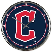 WinCraft Cleveland Guardians Round Chrome Team Wall Clock
