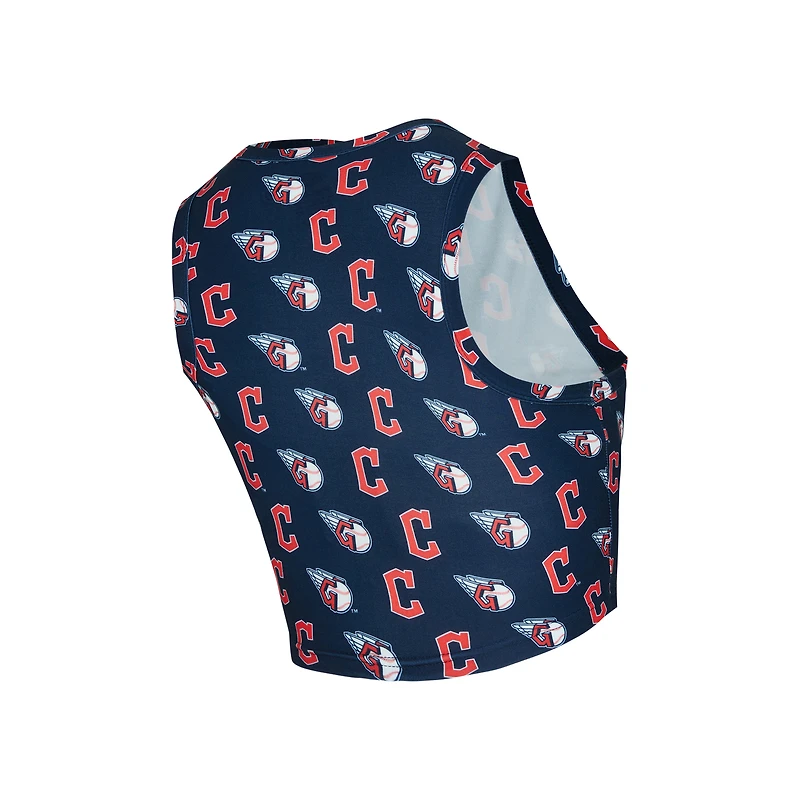 Ensemble débardeur et jupe-short en tricot bleu marine Cleveland Guardians de Concepts Sport pour femme