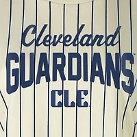 T-shirt court à rayures fines City Connect Multiplier Cleveland Guardians New Era pour femme