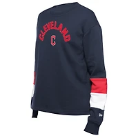Sweat-shirt à enfiler bleu marine Cleveland Guardians Game Day Color pour femme de New Era