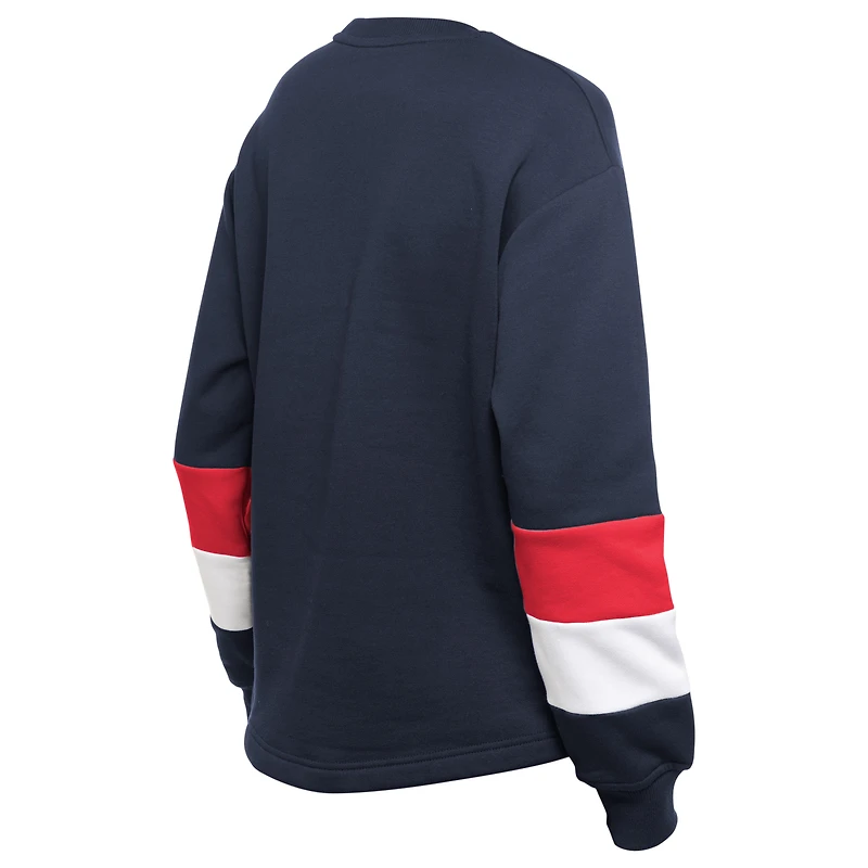 Women's New Era Navy Cleveland Guardians Game Day Color Pullover Sweatshirt