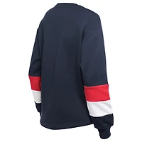 Women's New Era  Navy Cleveland Guardians Game Day Color Pullover Sweatshirt