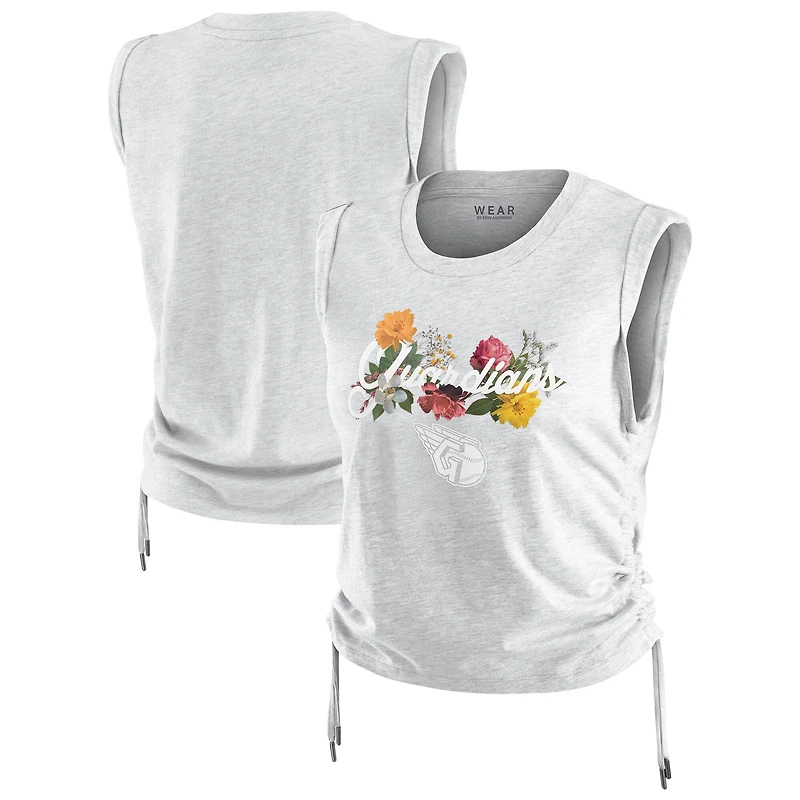 Women's WEAR by Erin Andrews Heather Gray Cleveland Guardians Cinched Tank Top