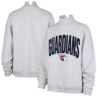 Women's '47  Heather Gray Cleveland Guardians Subtle Muse Mock Neck Sweatshirt