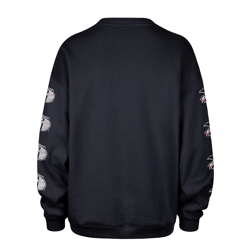 Women's '47 Navy Cleveland Guardians Trendy Team Go Big Oversized Sweatshirt