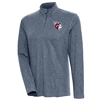 Haut à enfiler glissière quart de tour Cleveland Guardians Confront pour femme Antigua Heather Navy