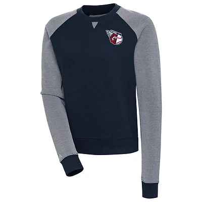 Sweat-shirt à enfiler Tri-Blend Cleveland Guardians Flier Bunker bleu marine/blanc pour femme