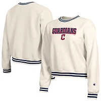 Sweat-shirt Champion crème pour femme, modèle Cleveland Guardians Reverse Weave