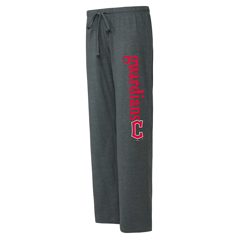 Ensemble de nuit Concepts Sport Charcoal/Navy Cleveland Guardians Meter Muscle Tank et pantalon pour femmes