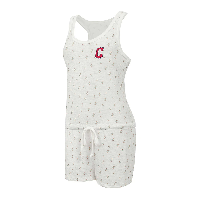 Combishort en tricot Concepts Sport crème Cleveland Guardians Gardner Hacci pour femmes