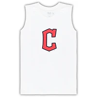 Women's Concepts Sport White/Navy Cleveland Guardians Plus Tank Top & Shorts Sleep Set