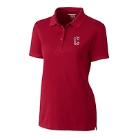 Polo piqué tri-blend Cutter & Buck Cardinal Cleveland Guardians pour femme