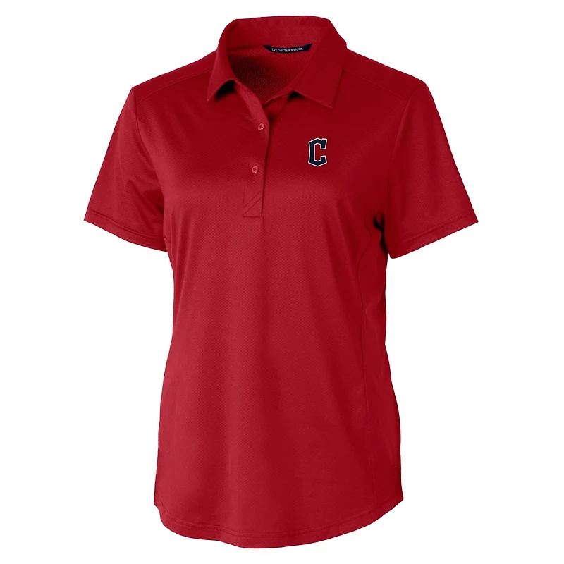 Polo extensible texturé Prospect pour femme Cutter & Buck Cardinal des Cleveland Guardians
