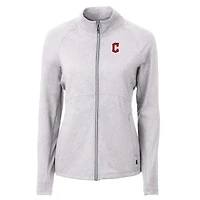 Veste zippée intégrale en tricot écologique Adapt pour femme Cutter & Buck, gris chiné, des Cleveland Guardians