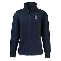 Veste zippée intégrale en tissu recyclé Americana Roam pour femme, bleu marine, des Cleveland Guardians, Cutter & Buck
