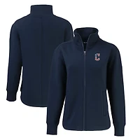 Veste zippée intégrale en tissu recyclé Americana Roam pour femme, bleu marine, des Cleveland Guardians, Cutter & Buck