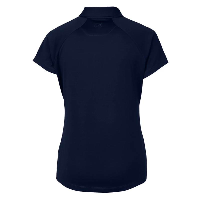 Polo extensible DryTec Forge bleu marine pour femme des Cleveland Guardians Cutter & Buck