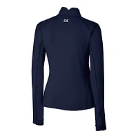 Pull-over zippé quart de tour DryTec Traverse Stretch bleu marine pour femme, Cutter & Buck, Cleveland Guardians