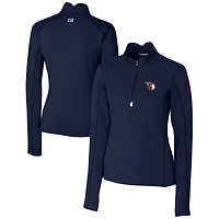 Pull-over zippé quart de tour DryTec Traverse Stretch bleu marine pour femme, Cutter & Buck, Cleveland Guardians