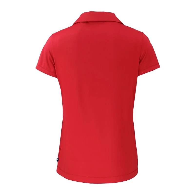 Women's Cutter & Buck  Red Cleveland Guardians Daybreak Eco Recycled V-Neck Polo