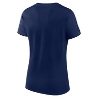 T-shirt ajusté avec logo Fanatics Navy Cleveland Guardians pour femmes