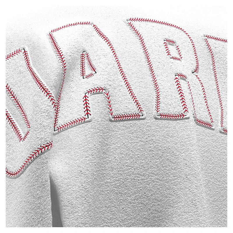 Women's Fanatics White Cleveland Guardians Baseball Stitch Spirit Jersey Long Sleeve T-Shirt