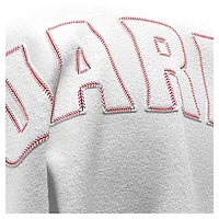 Women's Fanatics White Cleveland Guardians Baseball Stitch Spirit Jersey Long Sleeve T-Shirt