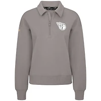 Women's Levelwear Gray Cleveland Guardians Canmore Quarter-Zip Pullover