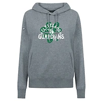 Sweat à capuche gris Cleveland Guardians St. Patrick's Day Adorn Shamrock pour femme Levelwear