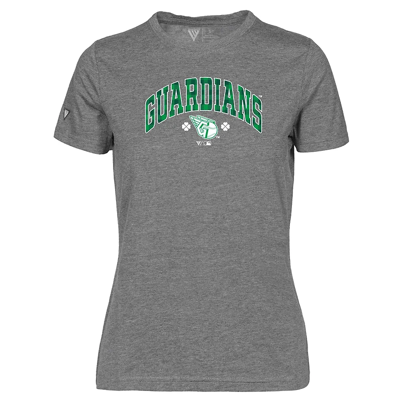 Women's Levelwear Gray Cleveland Guardians St. Patrick's Day Maddox Plaid T-Shirt