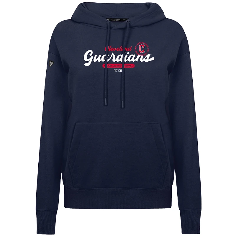 Sweat à capuche bleu marine pour femme Levelwear Cleveland Guardians Accolade Adorn Monument