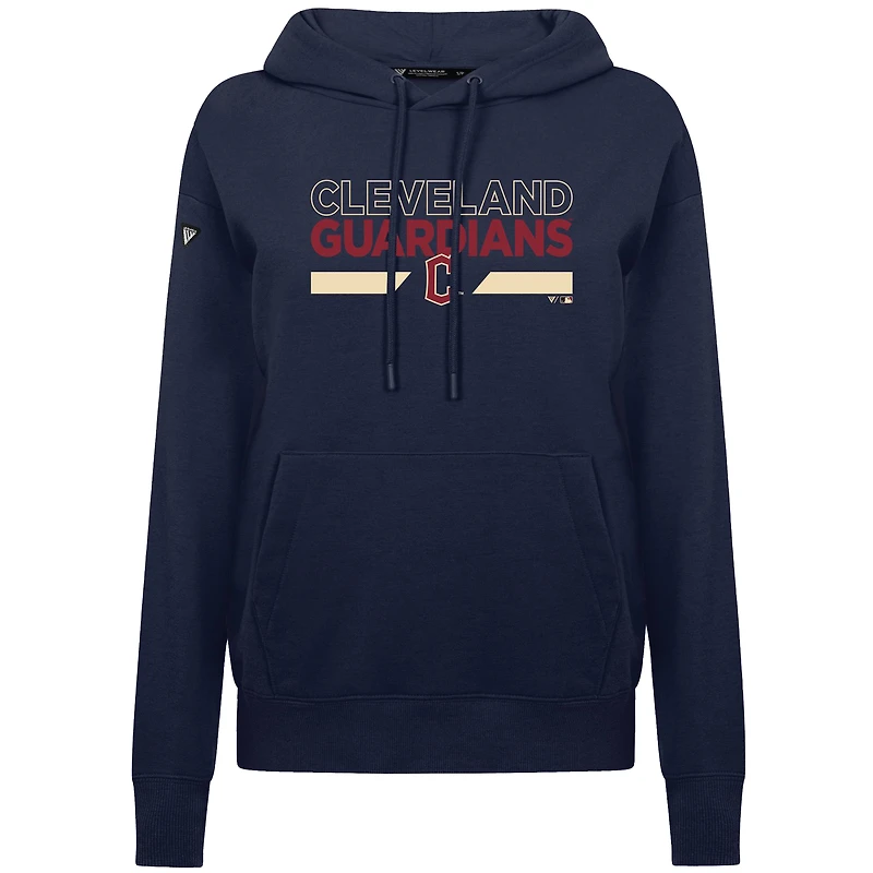 Sweat à capuche bleu marine pour femme Levelwear Cleveland Guardians City Connect Adorn No Hitter
