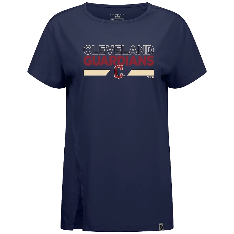 T-shirt bleu marine Cleveland Guardians City Connect Influx No Hitter pour femme